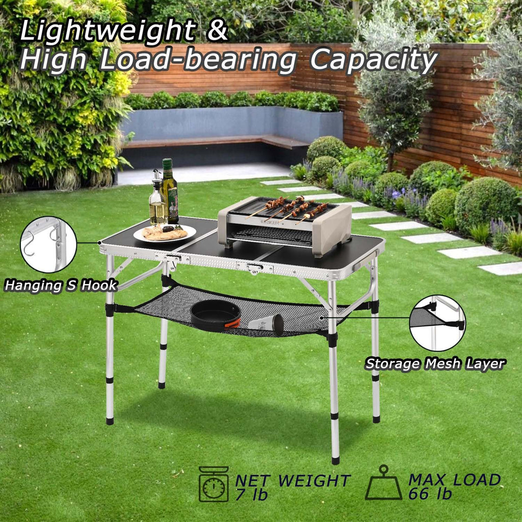 3ft Folding Camping Table with Storage Net A46562