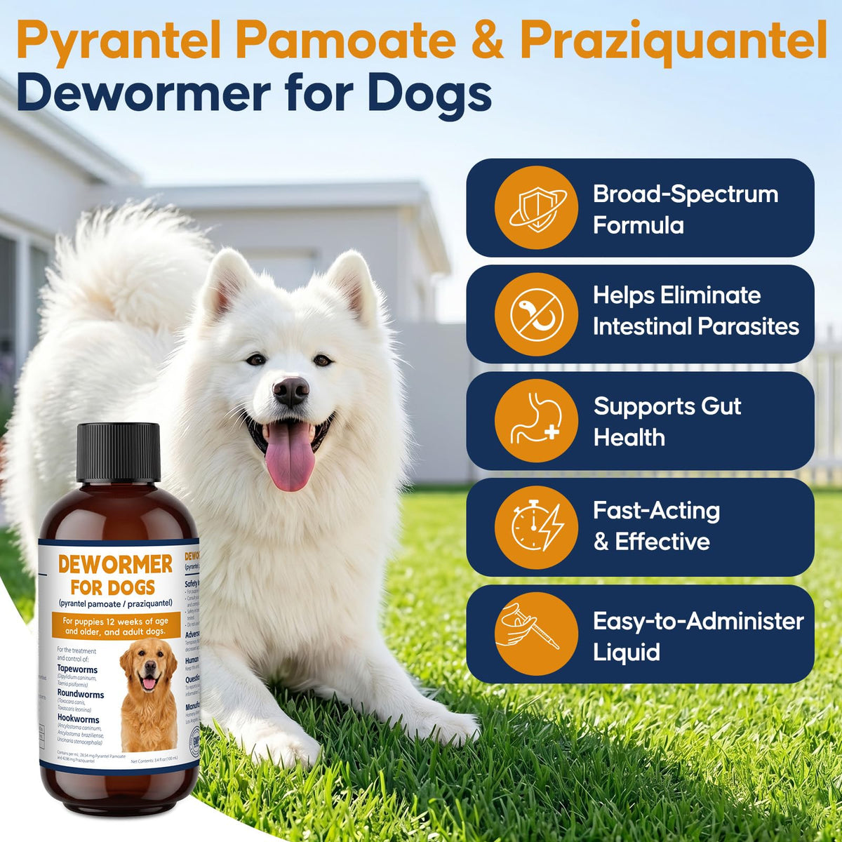 Dog and Puppy Oral Liquid Dewormer 100ml C655790