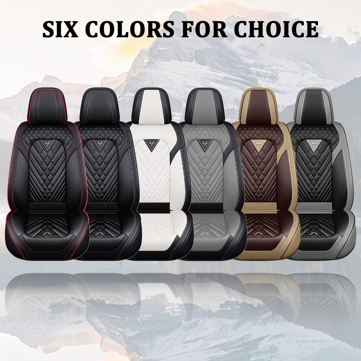 Waterproof Nappa Leather Full Set Car Seat Covers K6718