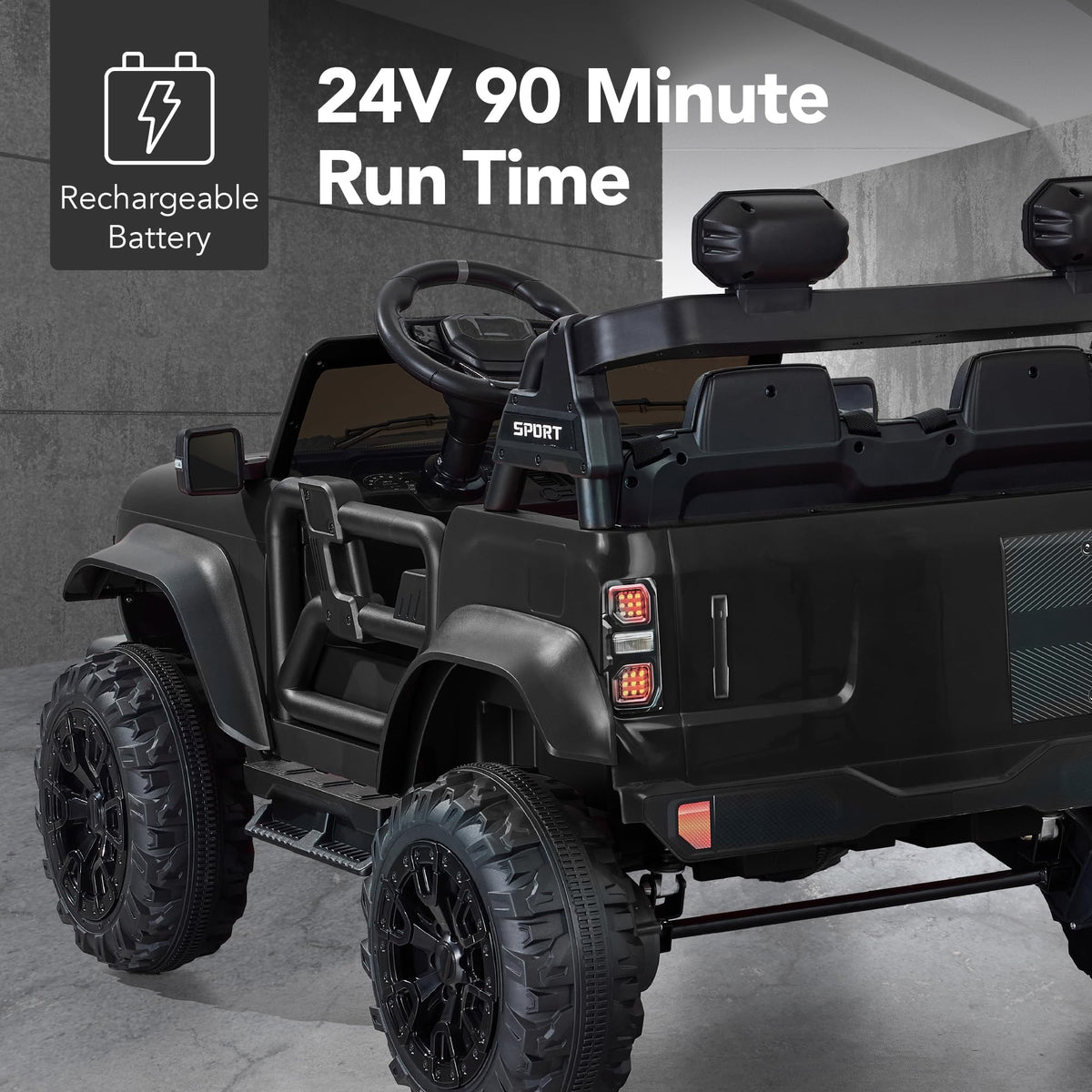24V 2-Seater Electric Ride On Car Truck M870734