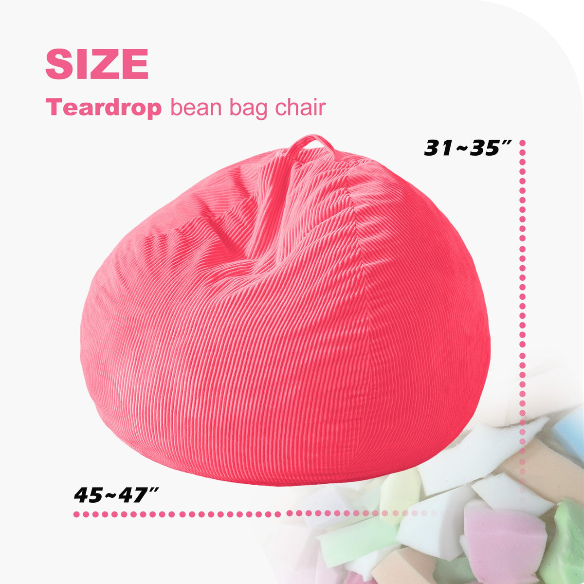 4FT Bean Bag Chair with Handle V751151