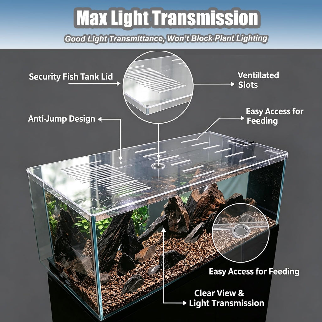 Clear Acrylic Aquarium Lid for 10-55 Gallon Tanks F106133
