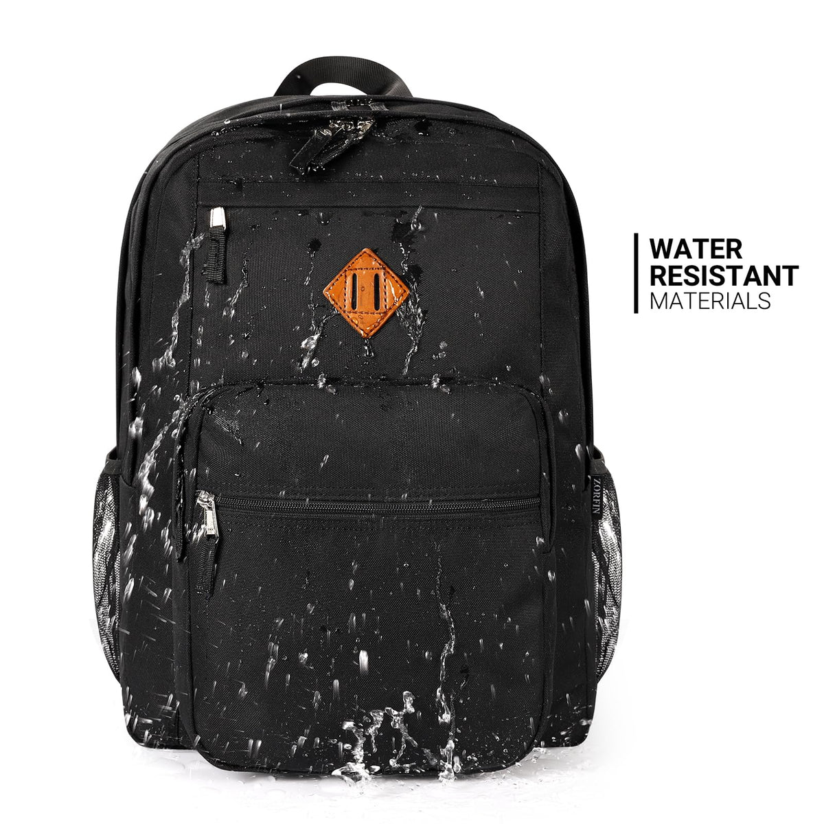 Black 26L Water Resistant Backpack S415166
