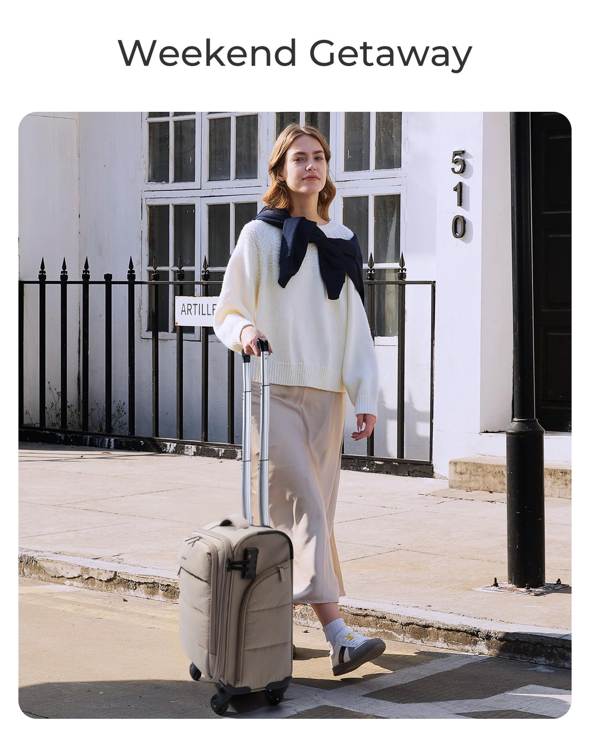 Black Softside Underseat Suitcase with Wheels V79827