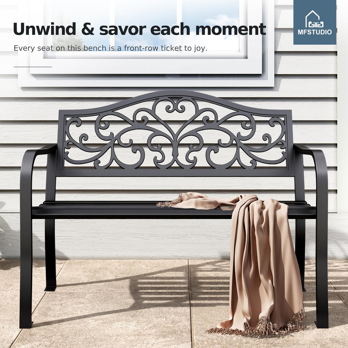 Cast Iron Outdoor Garden Bench J815
