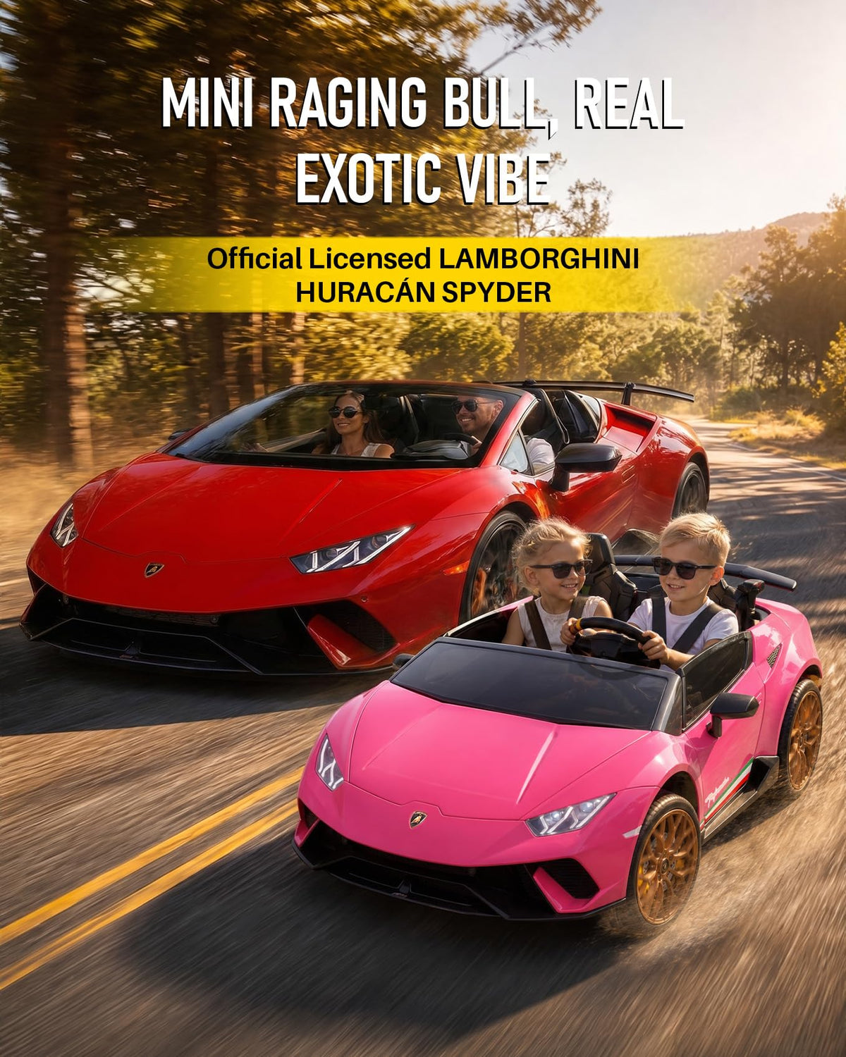 Pink 24V 2 Seater Kids Ride on Car G723