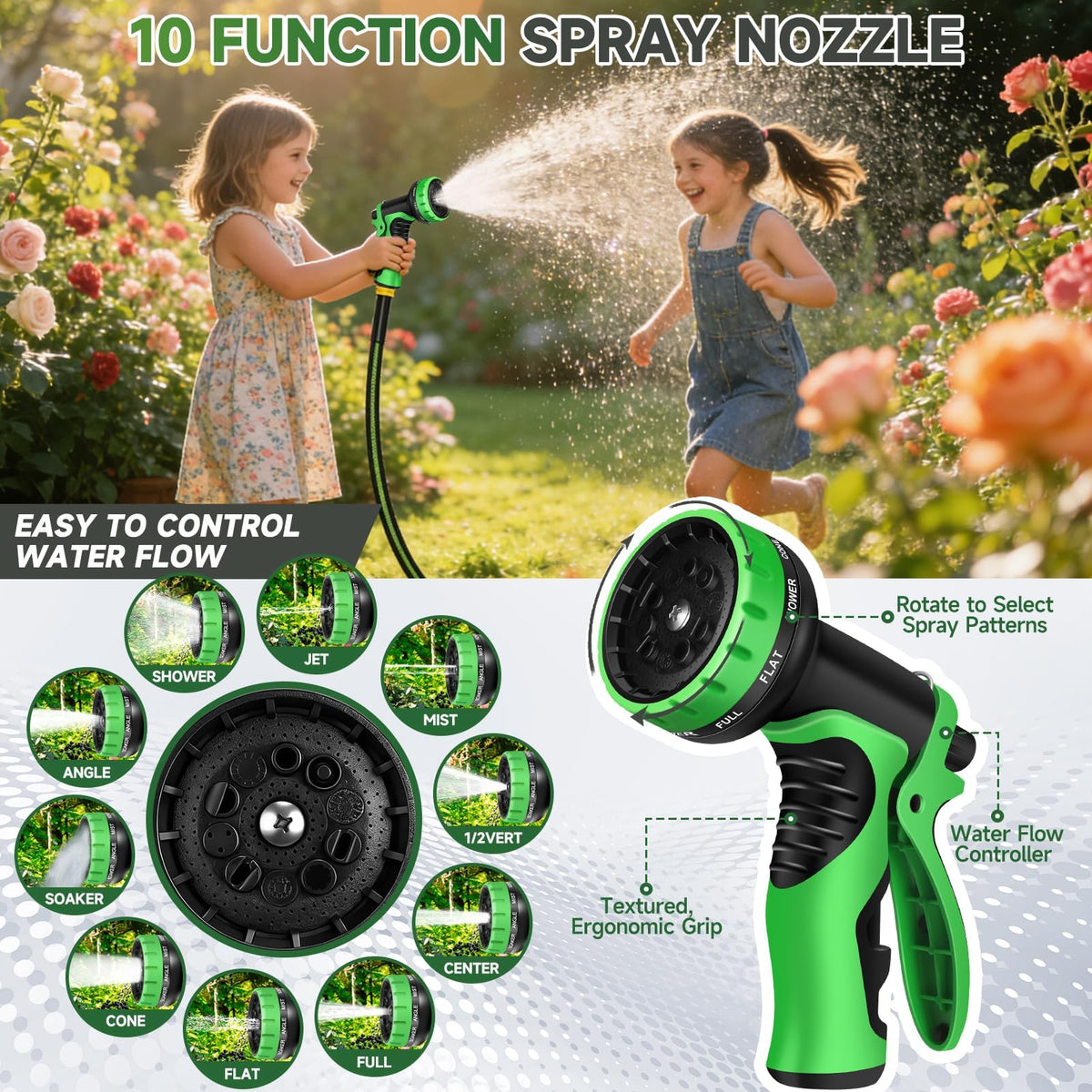 100 ft Flexible Non-Expanding Kink Free Garden Hose S632