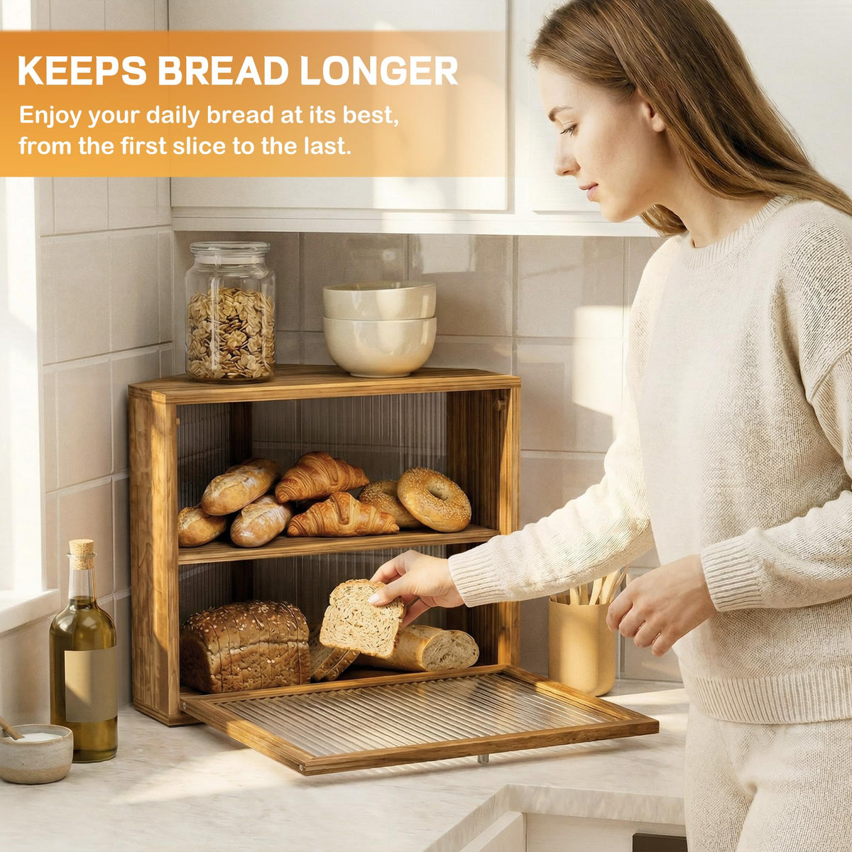 Double Layer Bread Box Q80045