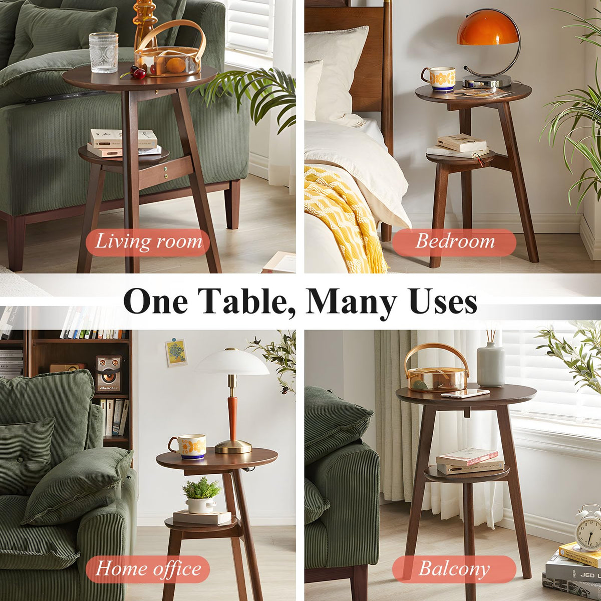 2-Tier Round Side Table U2138