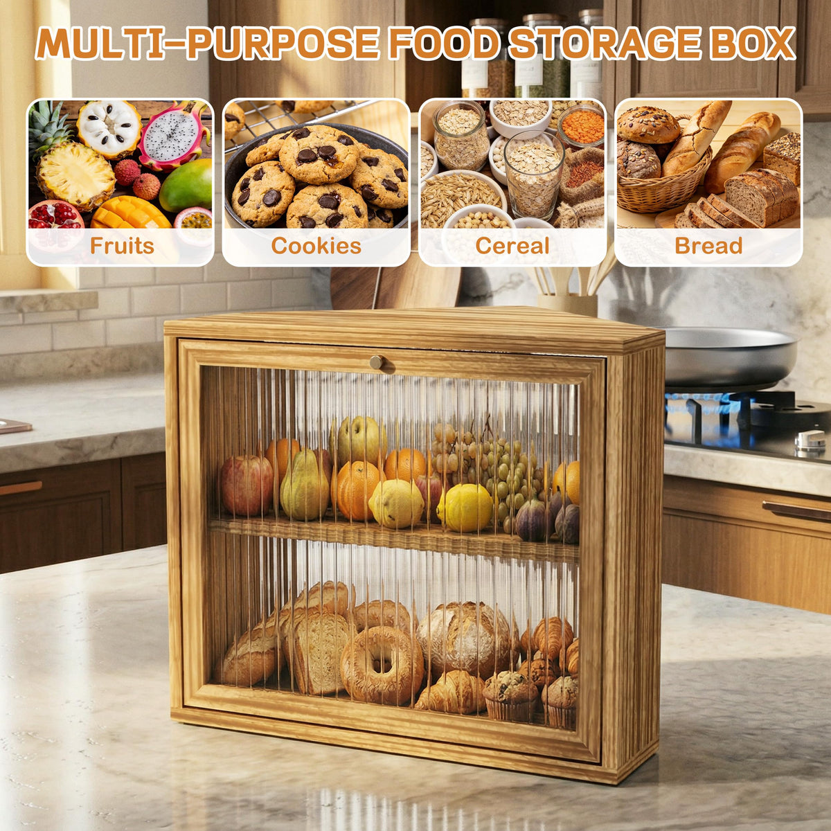 Double Layer Bread Box Q80045